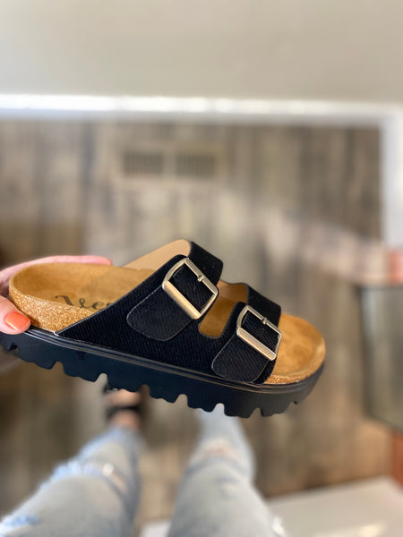 Sale! Strap Slip on Sandals (Cream or Black)