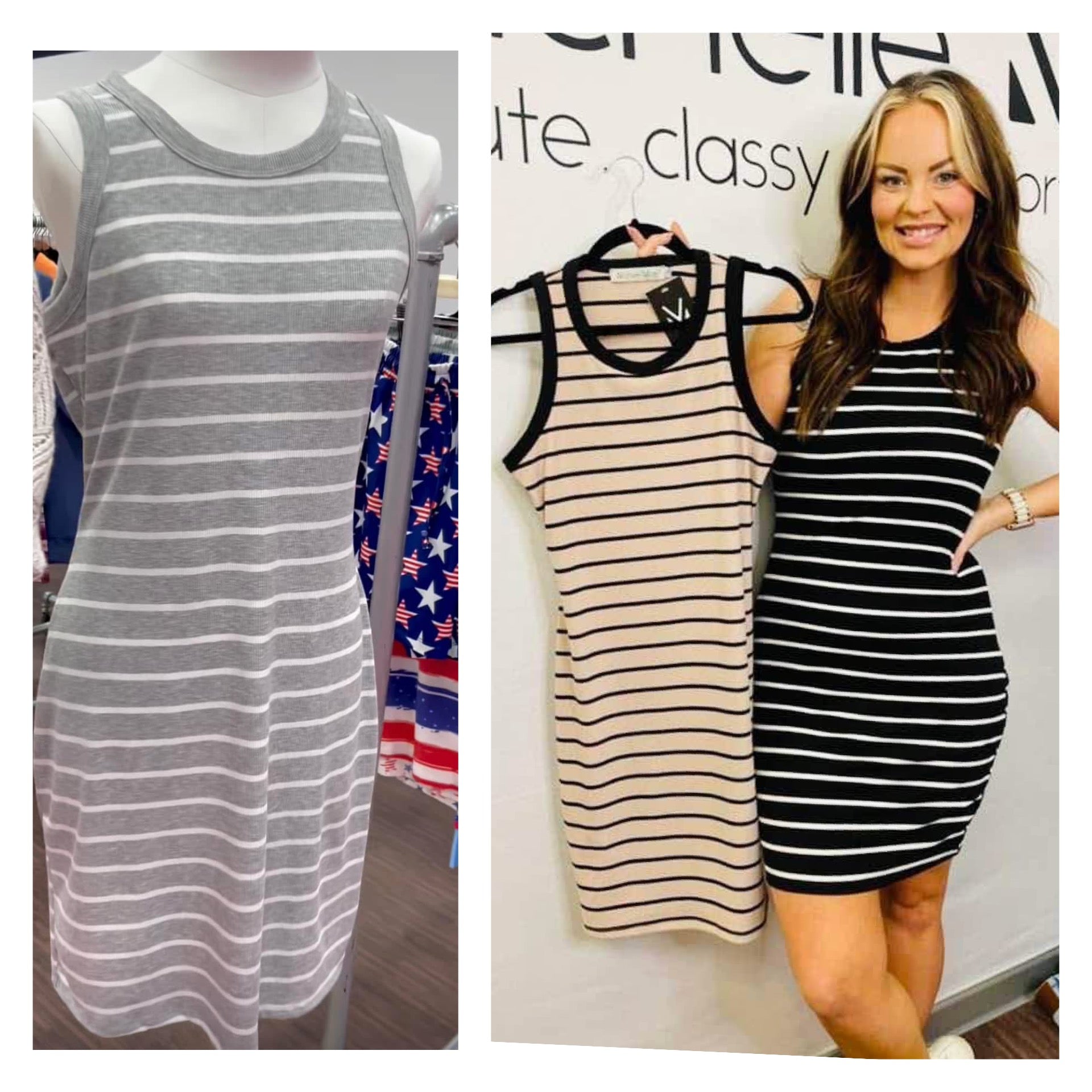 Stripe Ribbed Dresses
