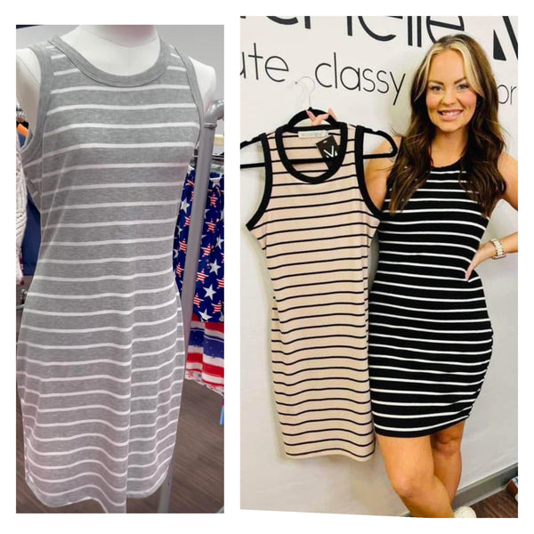 Stripe Ribbed Dresses