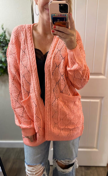 MM Fall Open Knit Cardigans (Purple or Black)