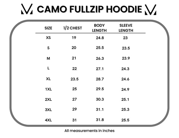 MM Camo Full Zip, 1/2 Zip, Pullover + Joggers