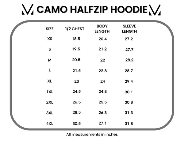 MM Camo Full Zip, 1/2 Zip, Pullover + Joggers