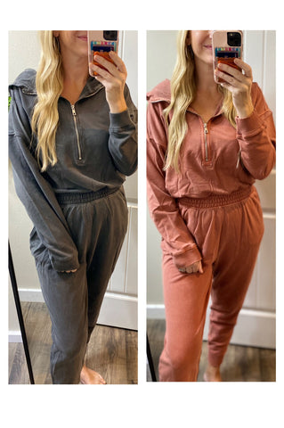 Soft Terry Hoodie Jumpsuit