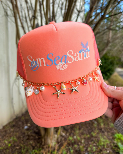Sun Sea Sand Coral Trucker