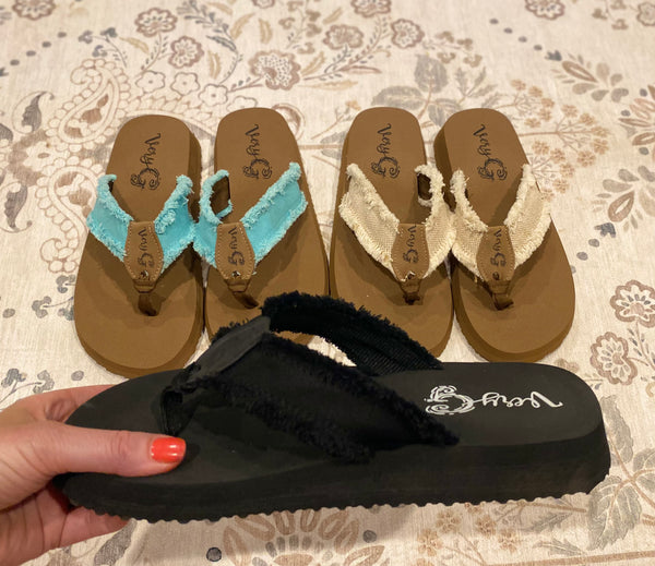 Sale! Cushion Flip Flops (Black, Turquoise, Taupe)