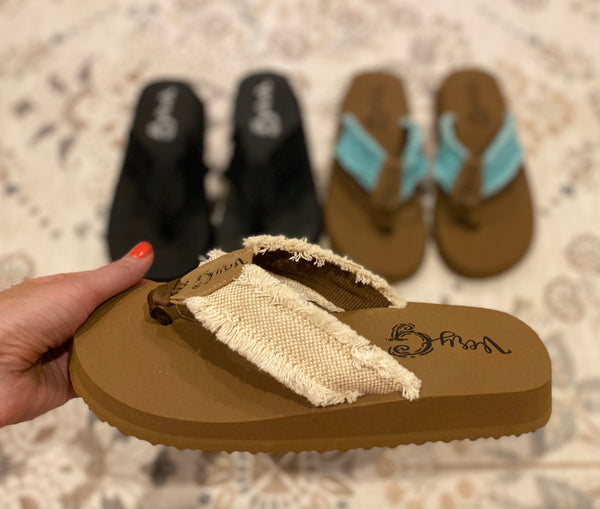 Sale! Cushion Flip Flops (Black, Turquoise, Taupe)