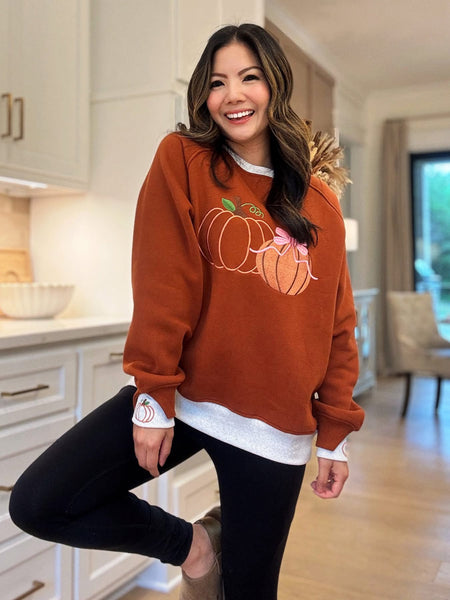 Preorder Pretty Little Ghost or Pumpkin Double Cuff Pullover