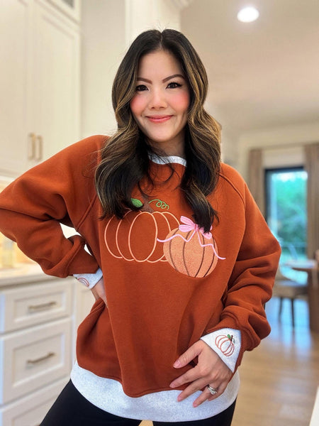 Preorder Pretty Little Ghost or Pumpkin Double Cuff Pullover