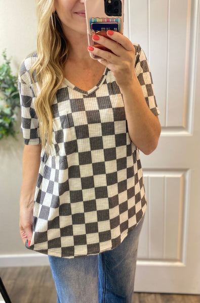 Checked Pocket Short Sleeve