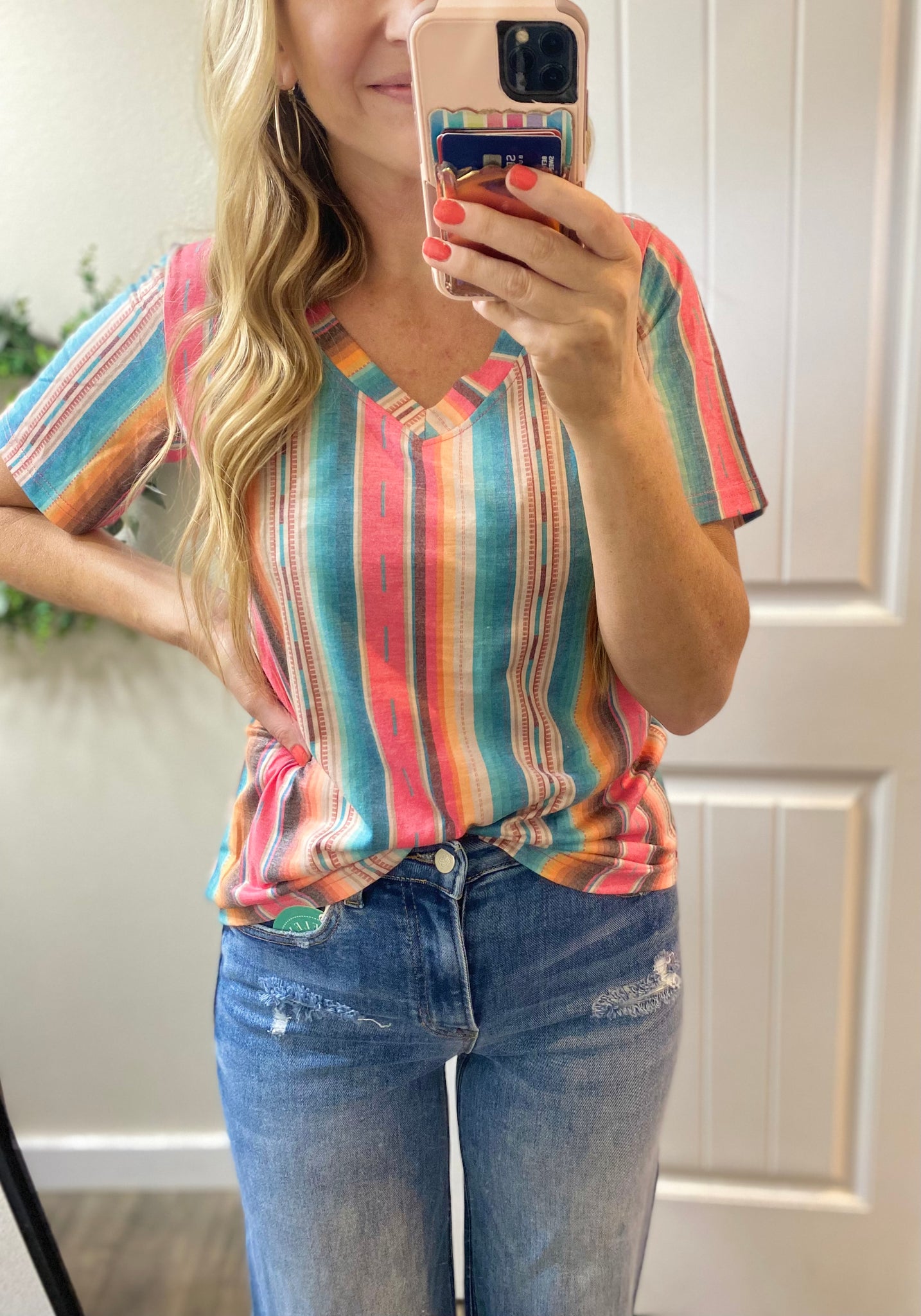Summer Serape Short Sleeve Top