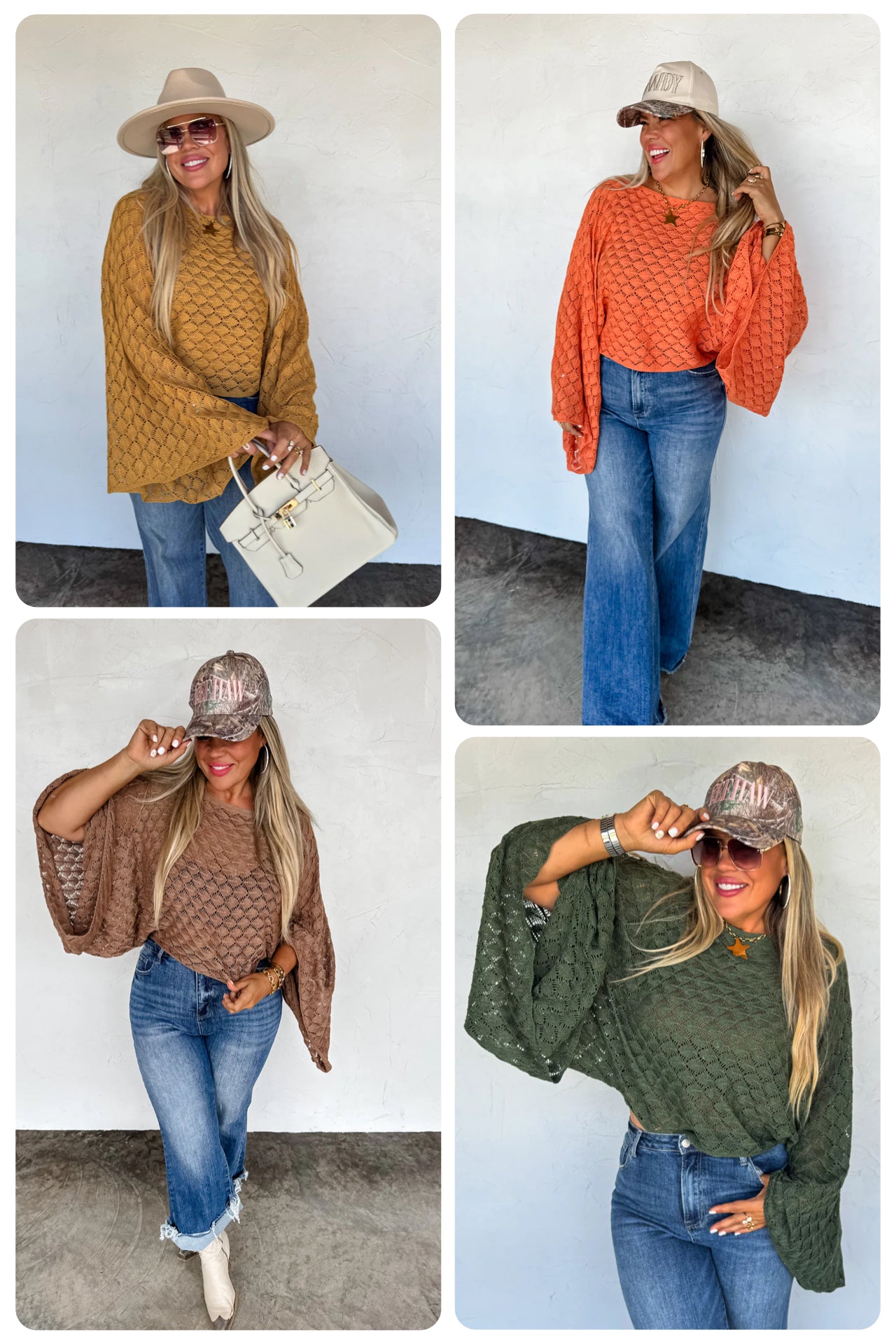 PREORDER Blakeley Fall Colors Free Spirit Bell Sleeve Top