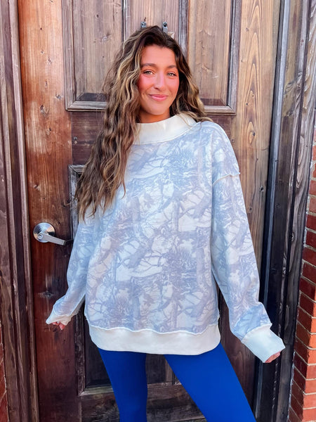 Camo Mockneck Fleece Pullover