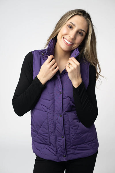 MM Purple Quilted Vest