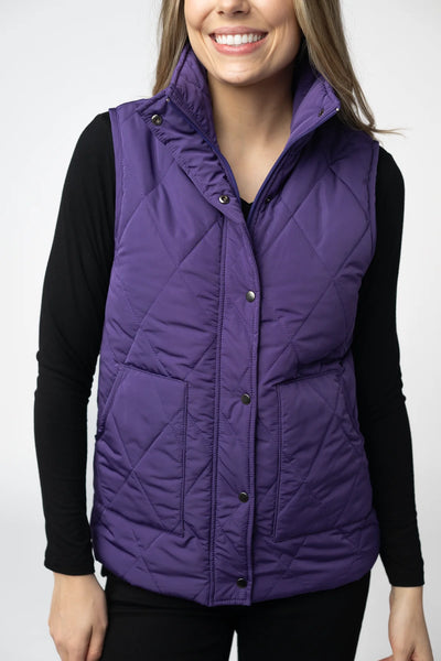 MM Purple Quilted Vest