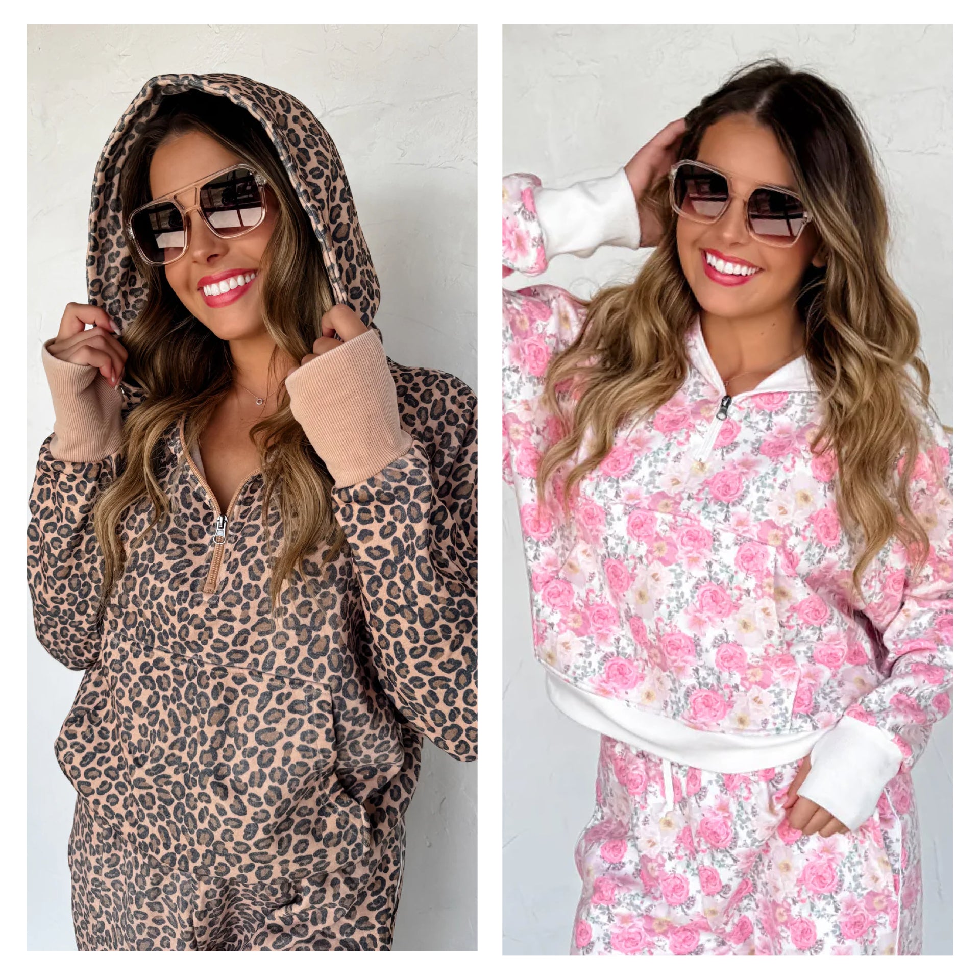 PREORDER: Floral & Cheetah Easy Does it Pullover Hoodie