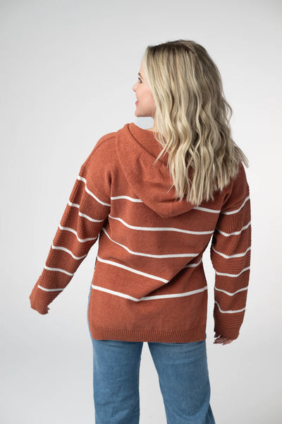MM Striped V Hoodie (Purple or Pumpkin)