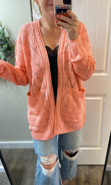 MM Fall Open Knit Cardigans (Purple or Black)