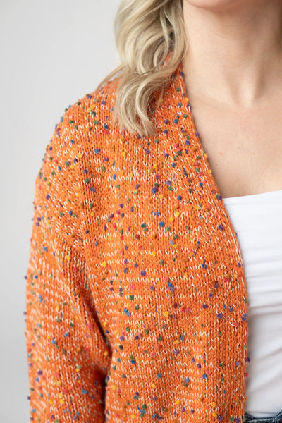 MM Orange Confetti Cardigan