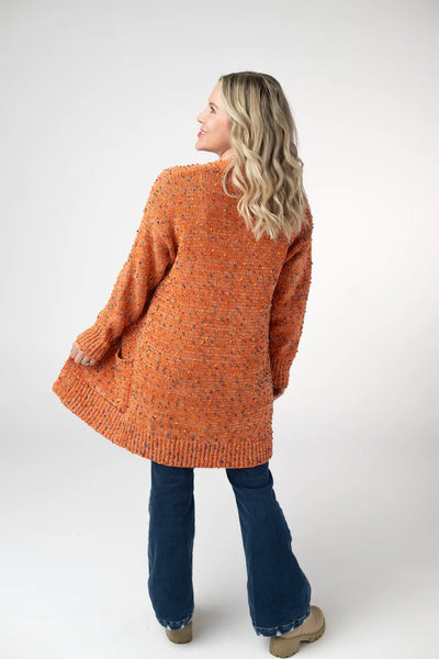 MM Orange Confetti Cardigan