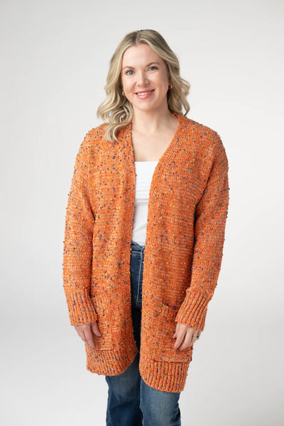 MM Orange Confetti Cardigan