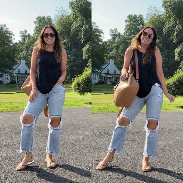 Rizzo High Rise Crop Straight Jeans