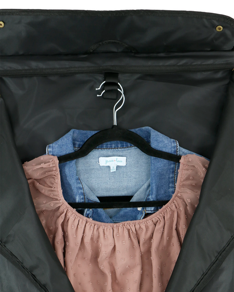 Ruffle Garment Bag in Cognac or Black