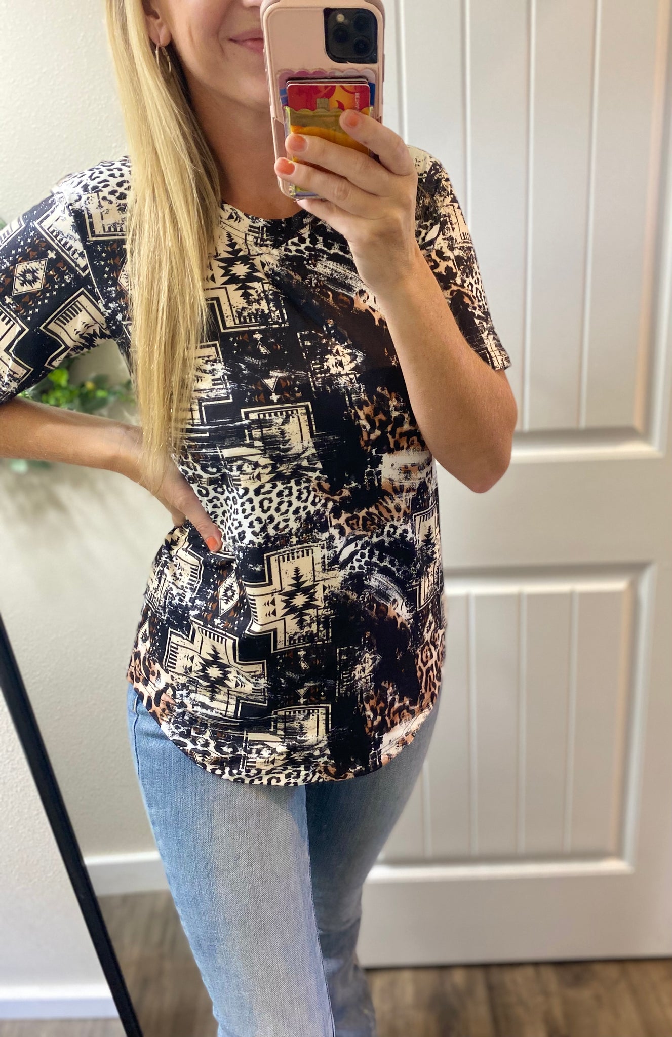 Patchwork Short Sleeve Top