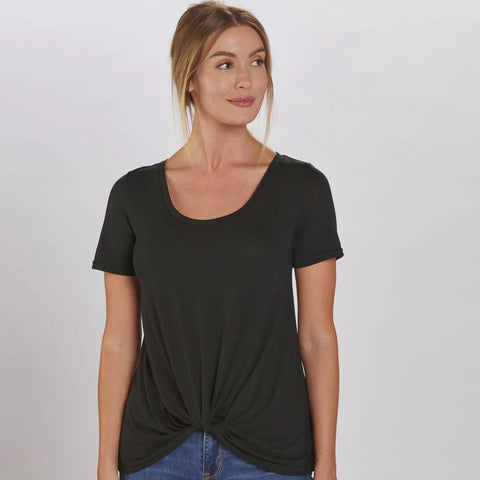Twisted Front Short Sleeve Tee (5 Colors)