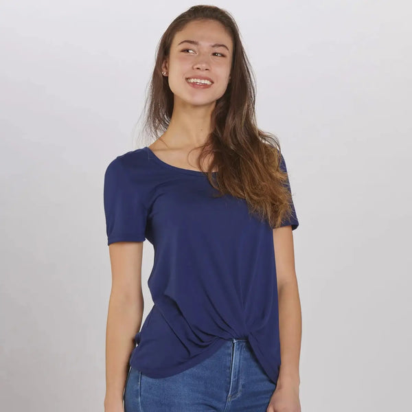 Twisted Front Short Sleeve Tee (5 Colors)