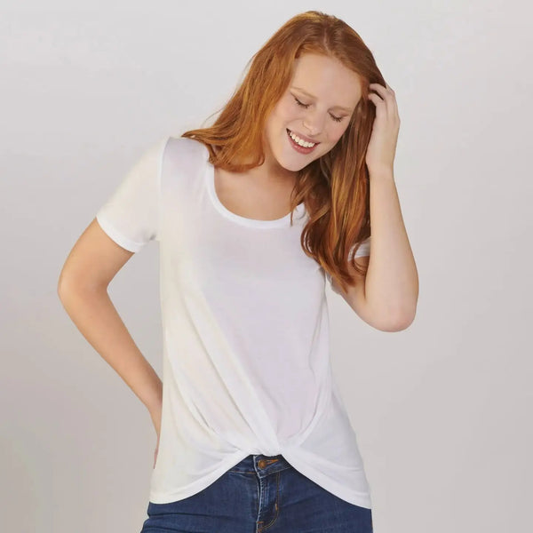 Twisted Front Short Sleeve Tee (5 Colors)