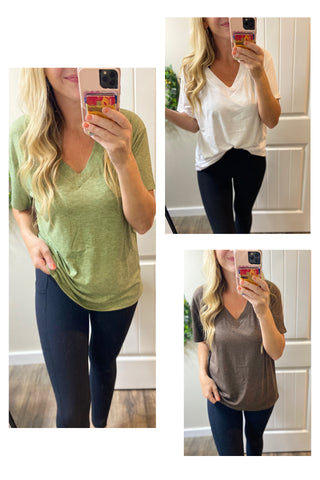 Blakeley Boyfriend Fit V-neck Tees
