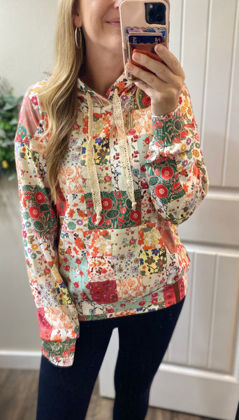 Ampersand Ave. Oversized Patchwork Hoodie