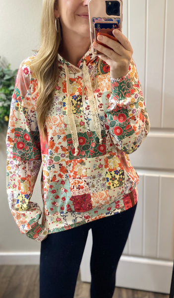 Ampersand Ave. Oversized Patchwork Hoodie