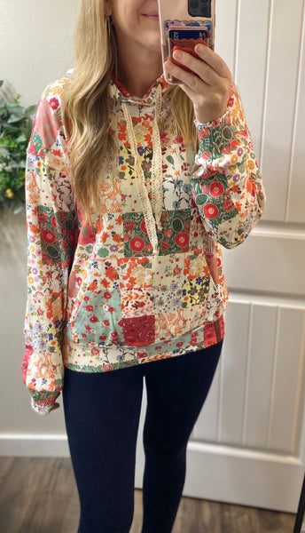 Ampersand Ave. Oversized Patchwork Hoodie