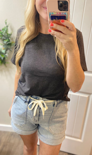 Judy Blue Lightwash or Darkwash Jogger Shorts