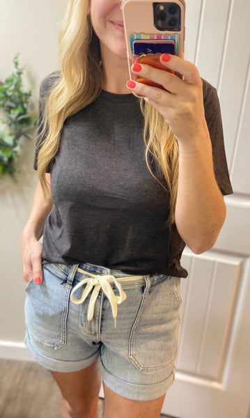 Judy Blue Lightwash or Darkwash Jogger Shorts