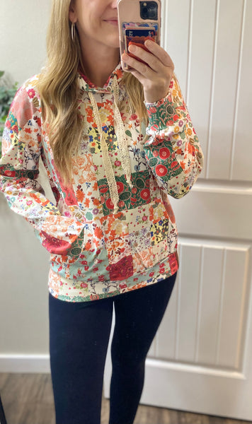 Ampersand Ave. Oversized Patchwork Hoodie