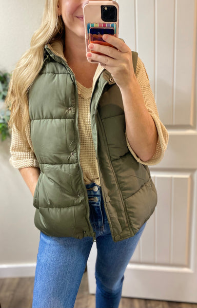 Hooded Puff Vest