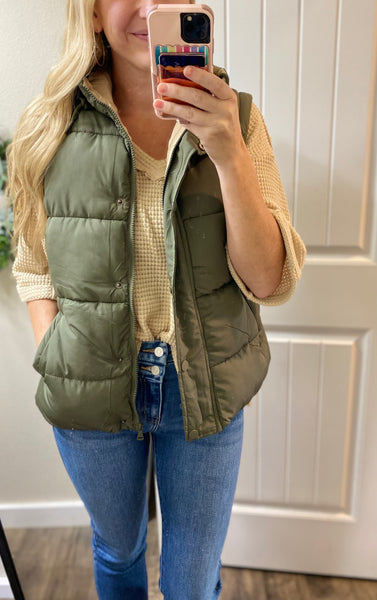 Hooded Puff Vest