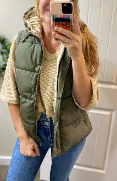 Hooded Puff Vest