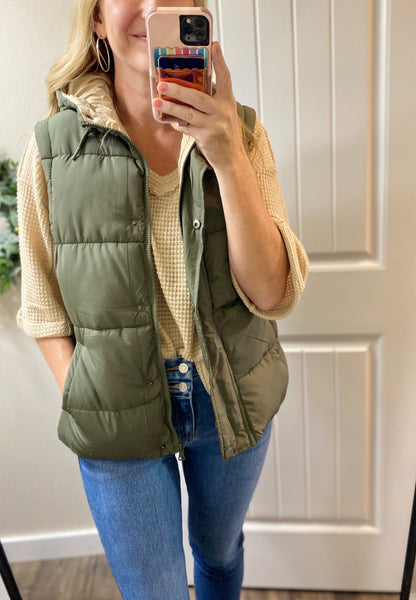 Hooded Puff Vest
