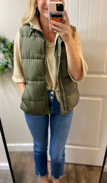 Hooded Puff Vest