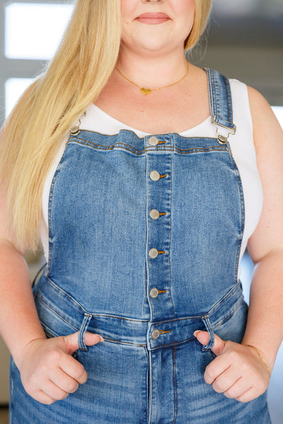 Judy Blue Tummy Control Retro Flare Overalls