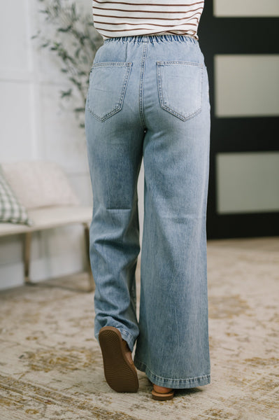 Judy Blue Palazzo Featherweight Denim with Drawstring