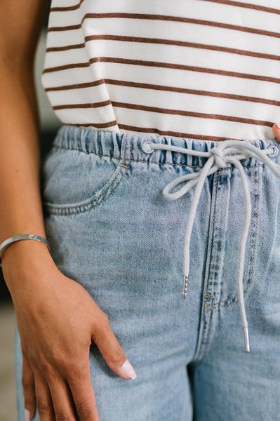 Judy Blue Palazzo Featherweight Denim with Drawstring
