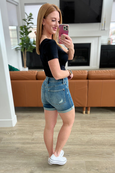 Judy Blue Tummy Control Cuffed Shorts