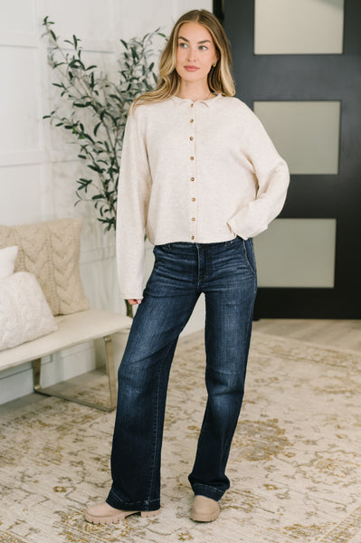 Dark Wash Judy Blue Wide Leg Jean