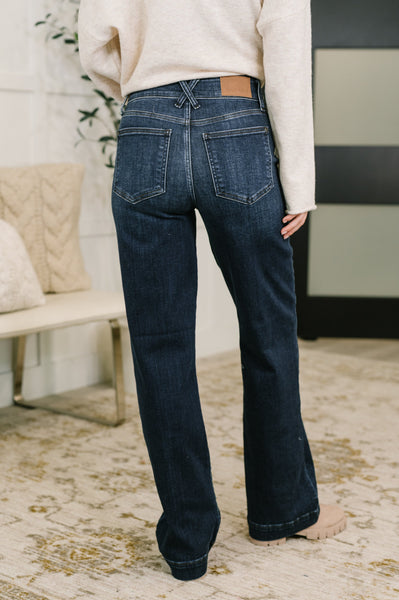 Dark Wash Judy Blue Wide Leg Jean