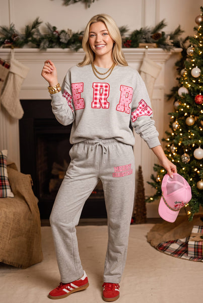 Merry Christmas Patch Sweatshirt