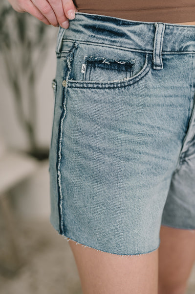 Judy Blue Rigid Magic Cutoff Short Raw Side Seams